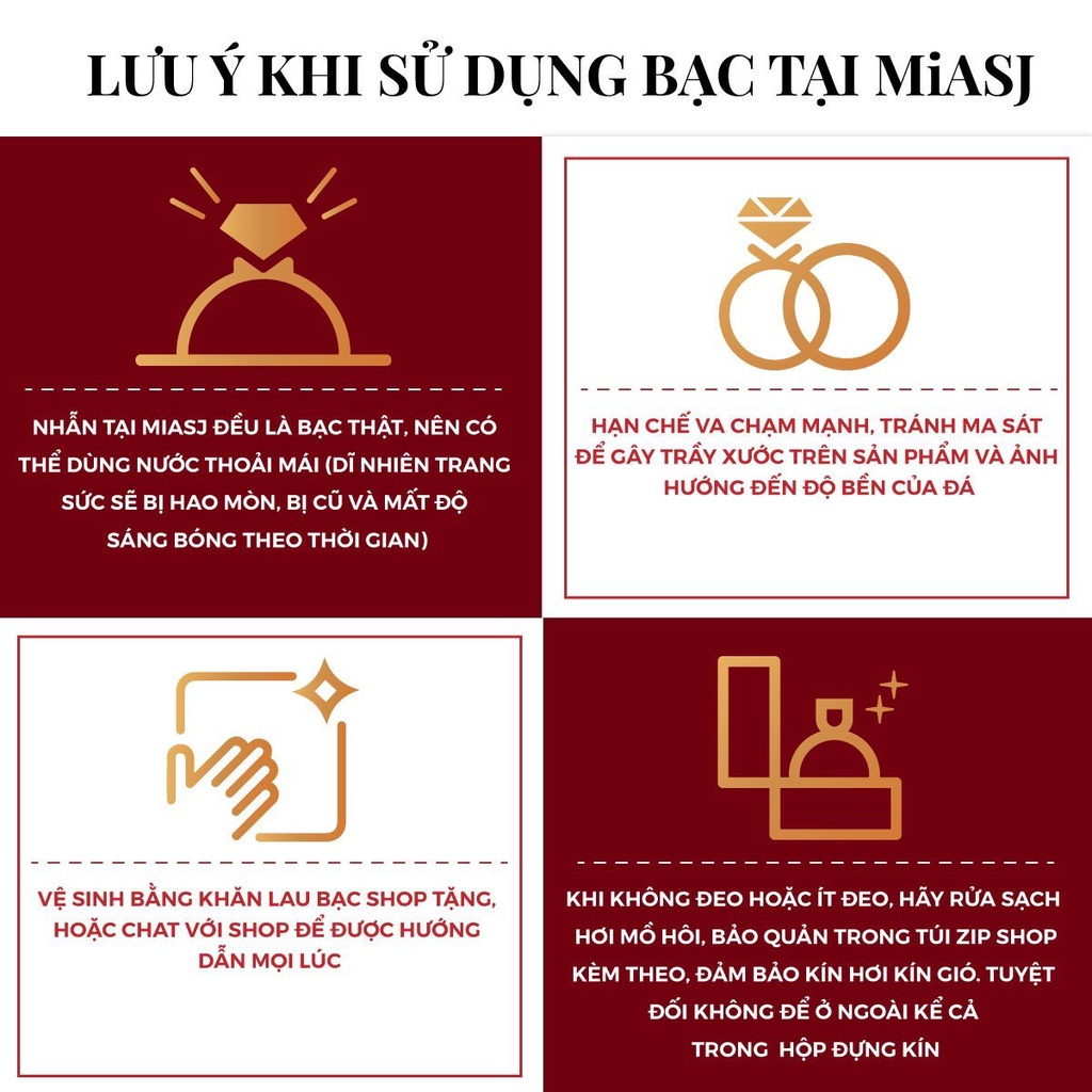Nhẫn nữ bạc Ý S925 MiASJ hoa đá cỡ lớn nạm đá sang trọng N461