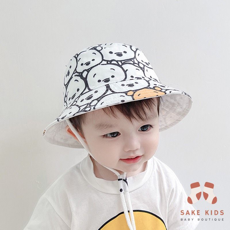 Mũ vành tròn bucket cho bé trai bé gái hình Mickey Gấu chất đẹp phong cách Hàn Quốc cho bé từ 0-4 tuổi mới nhất