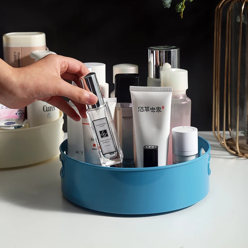 Khay Đựng Trái Cây / Mỹ Phẩm Xoay 360 Độ Đa Năng Tiện Dụng Cho Văn Phòng
