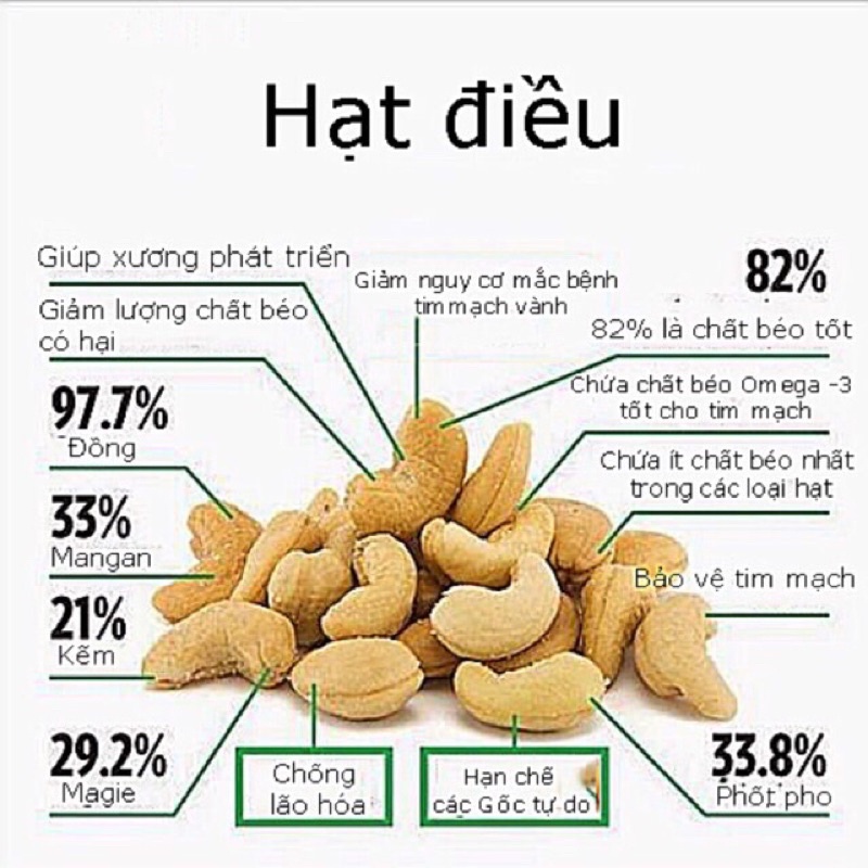 Hạt điều tách vỏ 100g