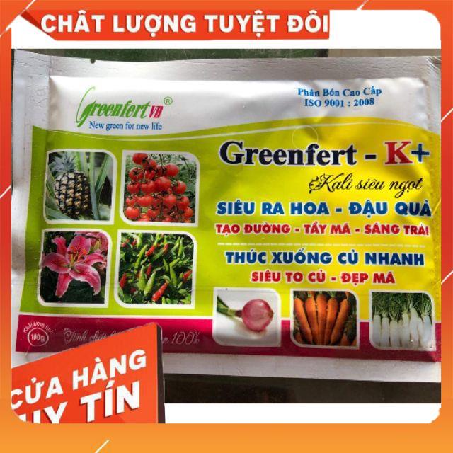 Greenfert-K+ gói 100gr siêu ra hoa đậu trái.