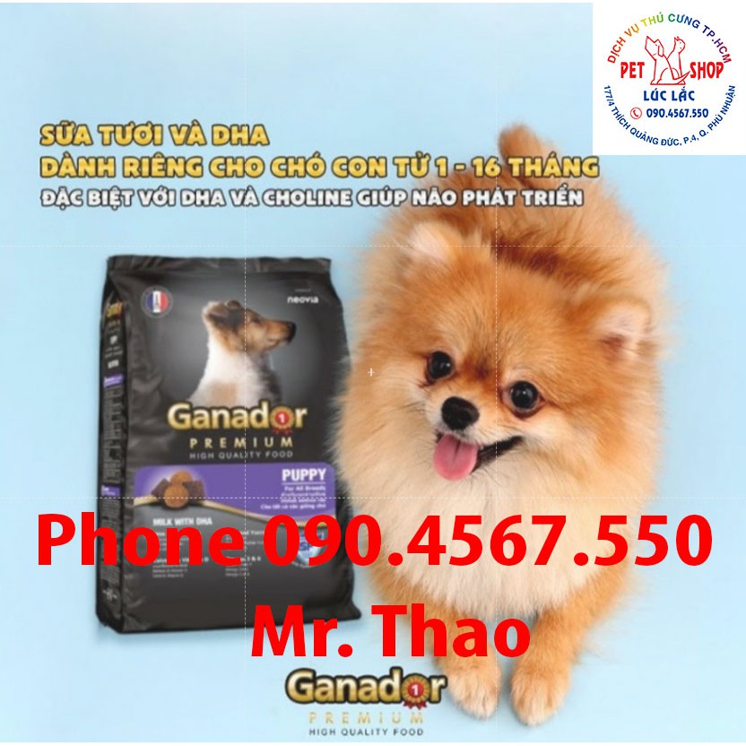 FREESHIP Combo 05 Gói x 400 gram Thức ăn cho chó con Ganador vị sữa &amp; DHA- Ganador Puppy Milk with DHA