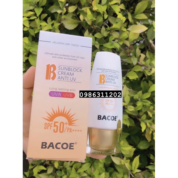 KEM CHỐNG NẮNG BACOE B-SUNBLOCK CREAM ANTI UV SPF 50+ PA++++