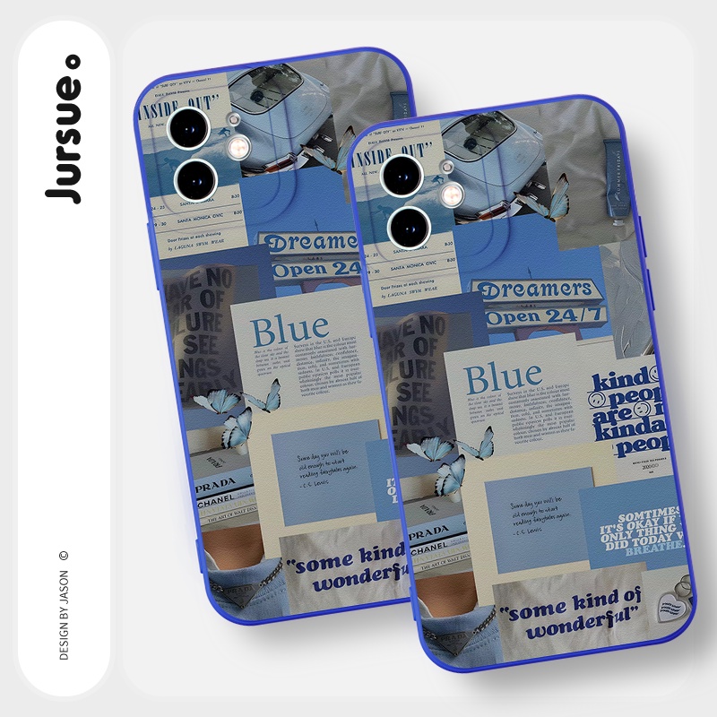 Ốp lưng JURSUE silicon mềm chống bẩn hình dễ thương đẹp cho iPhone 13 12 11 Pro Max SE 2020 X XR XS 8 7 ip 6S 6 Plus Y1925