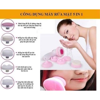Máy rửa mặt 5 in 1, massage 5in1