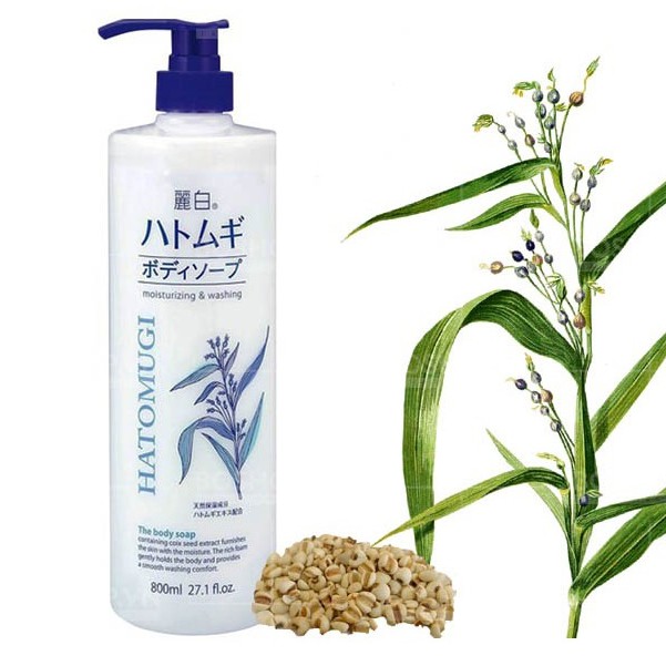 Kumano Hatomugi Sữa Rửa Mặt & Sữa Tắm The Boay Soap Hạt Ý Dĩ - Trắng