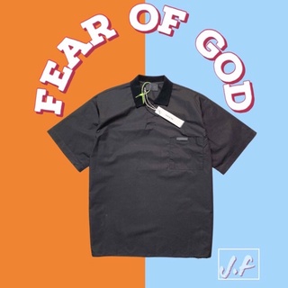 ⚡️[Od] - Áo Thun Có Cổ Khuy Bấm FOG 7TH Vải Nylon Chữ Thêu Cho Nam & Nữ || Fear Of God Crewneck Polo Embroidery Logo