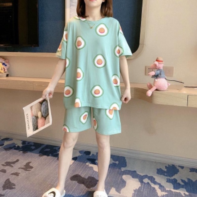 Bộ đồ ngủ thun thái hình bơ | BigBuy360 - bigbuy360.vn