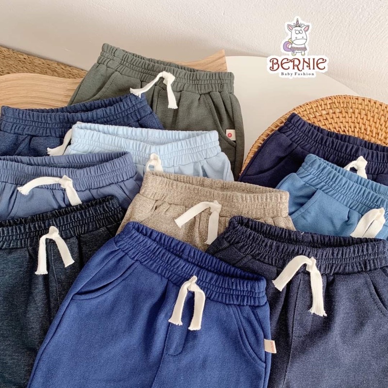 Set 3 quần Unisex Bernie cho bé trai bé gái 8-22kg- 21Q002