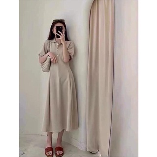 VÁY POLO CHIẾT EO DÁNG DÀI Basic (có ẢNH THẬT hàng sẵn)