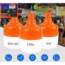 Bóng đèn tích điện 6-8h - loại 150 w sạc tích điện có móc treo HH073