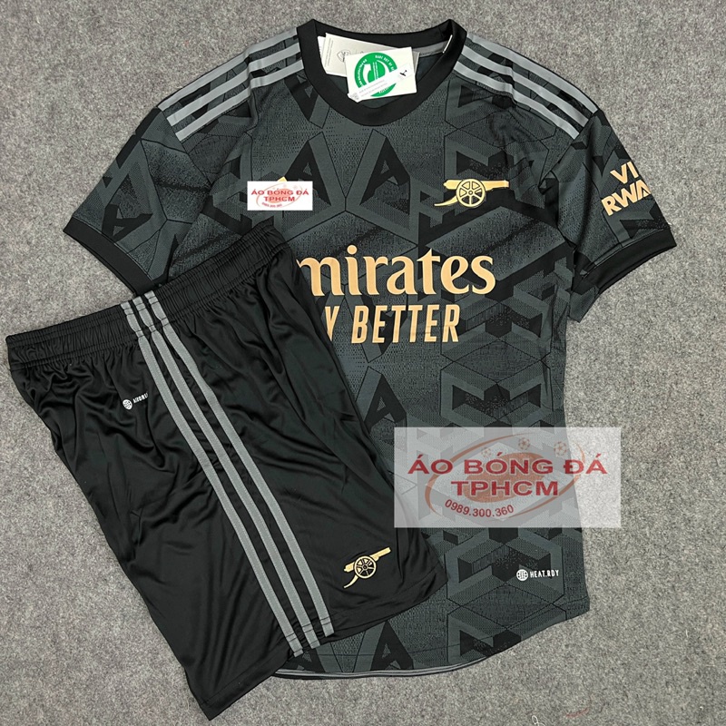 ARSENAL mùa 22/23 - Áo Bóng Đá bản PLAYER hàng Thái - ARSENAL Đen Đồng 22/23