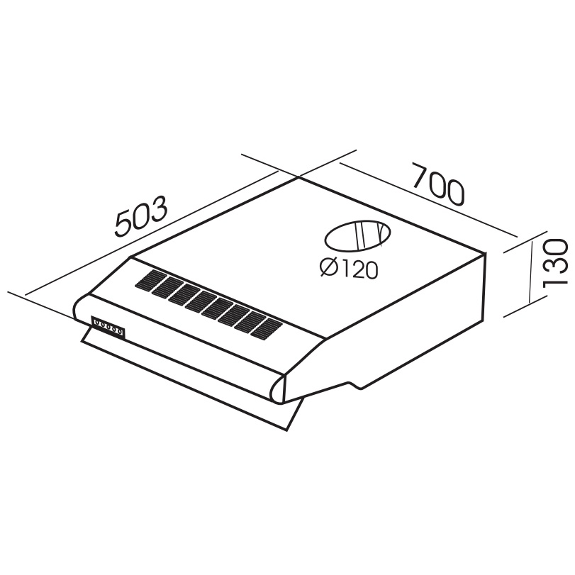 Máy hút mùi Faster FS 0870P [Kiểu máy Slim cổ điển, Thép phủ sơn tĩnh điện 70cm, Bảo Hành Chính Hãng 24 Tháng]