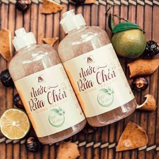 Nước rửa chén hữu cơ bồ hòn, Nước Rửa Bát An An 500ml, không chất tẩy rửa an toàn mọi da tay
