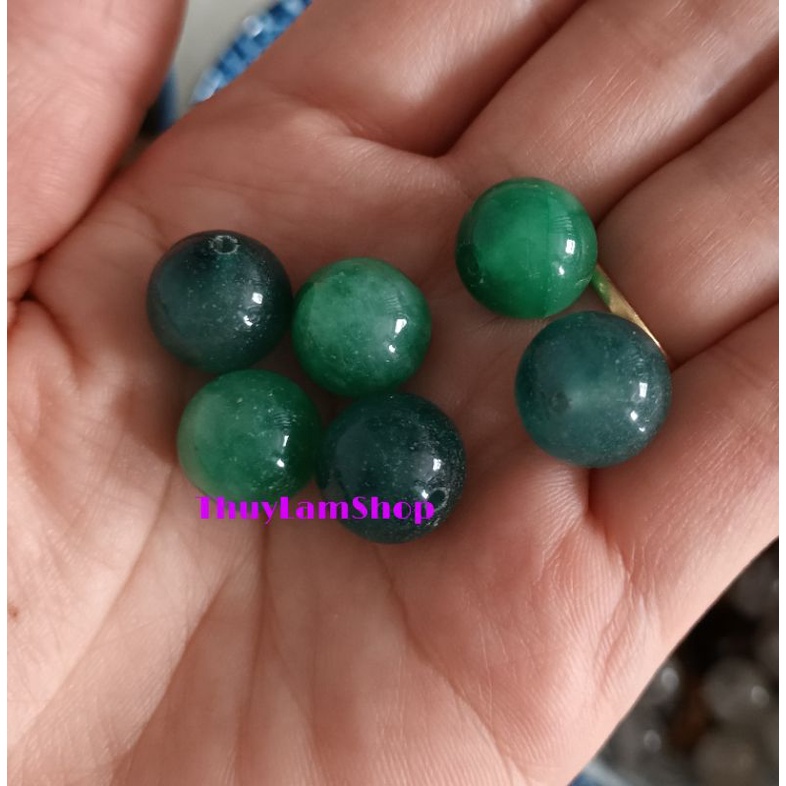 Viên đá xanh 12li thanh tẩy bài tarot, handmade, DIY, sưu tầm