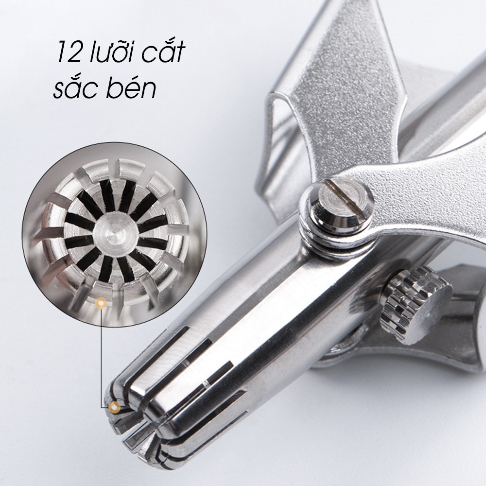 Dụng Cụ Cắt Tỉa Lông Mũi Bằng Thép Không Gỉ