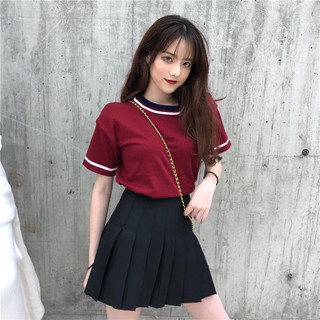 áo cộc tay cổ tròn ulzzang order áo cộc dáng hàn quốc ẢNH THẬT CUỐI HÌNH