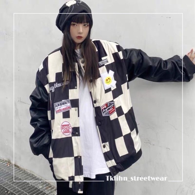 (VIDEO)TKLIHN Áo khoác BOMBER ulzzang kẻ caro HOT FASHIONITA phong cách HIPHOP cá tính độc lạ 2021 KÈM ẢNH THẬT CUỐI