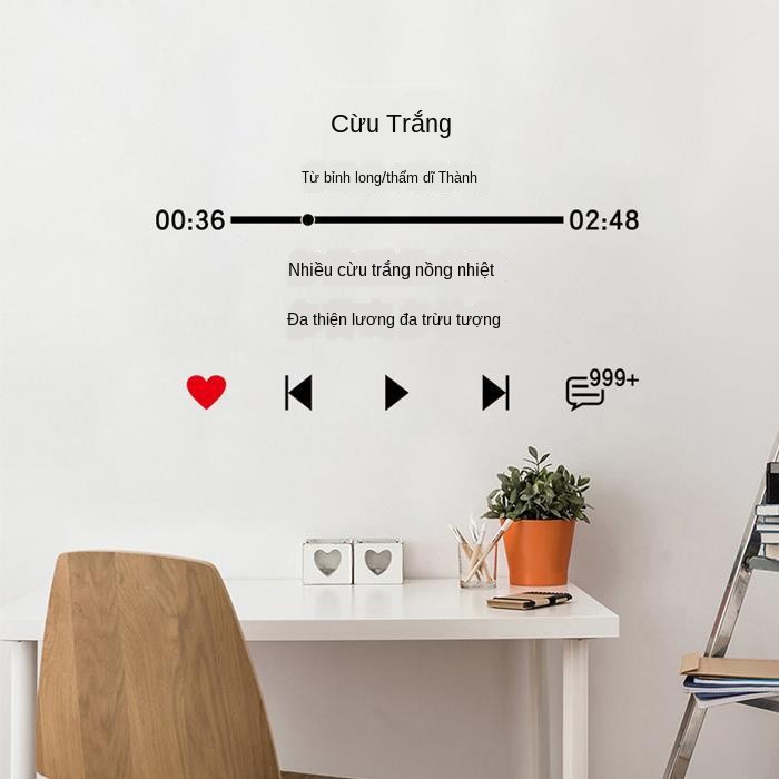 ▲Net red room wall Nordic ins wind lyrics tường dán cô gái trái tim ký túc xá trang trí quán trà sữa <