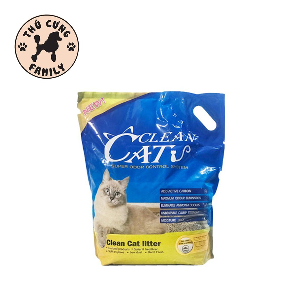 Cát Vệ Sinh Cho Mèo, Than Hoạt Tính 8L - CLEAN CAT