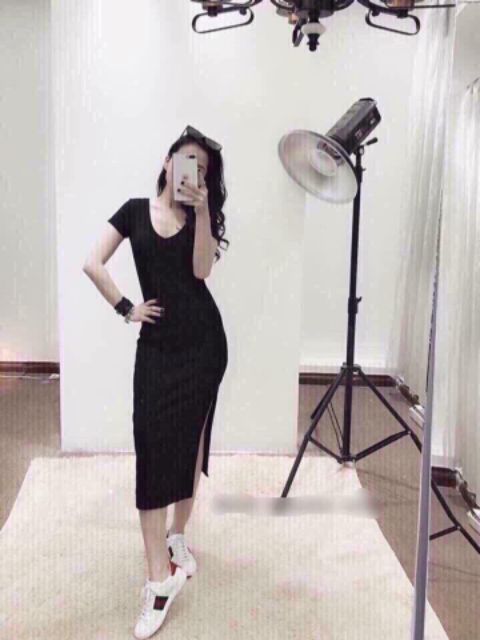 ĐẦM ÔM BODY XẺ  TÀ_ ĐẦM THUN ÔM ĐẸP | BigBuy360 - bigbuy360.vn