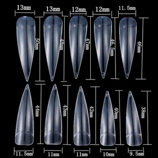Móng Nối Dài Nhọn (Bịch 500 Cái Từ Size 1->10)