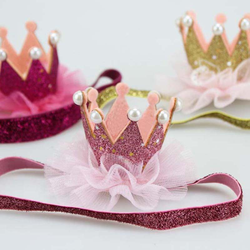 Băng Đô Hình Vương Miện Cho Bé Gái