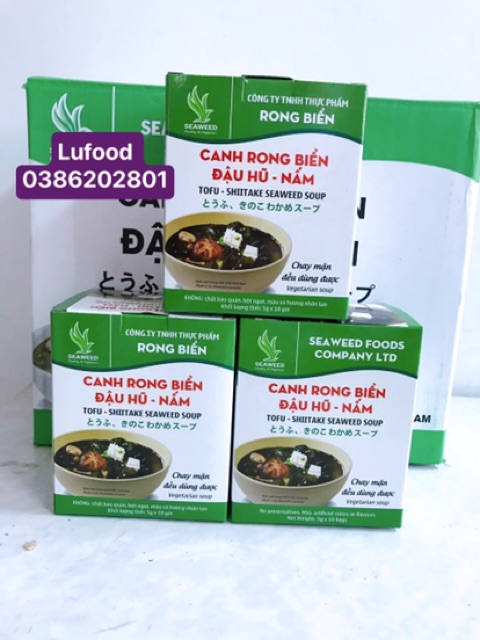 Canh rong biển đậu hũ nấm ( chay mặn đều đùng được)