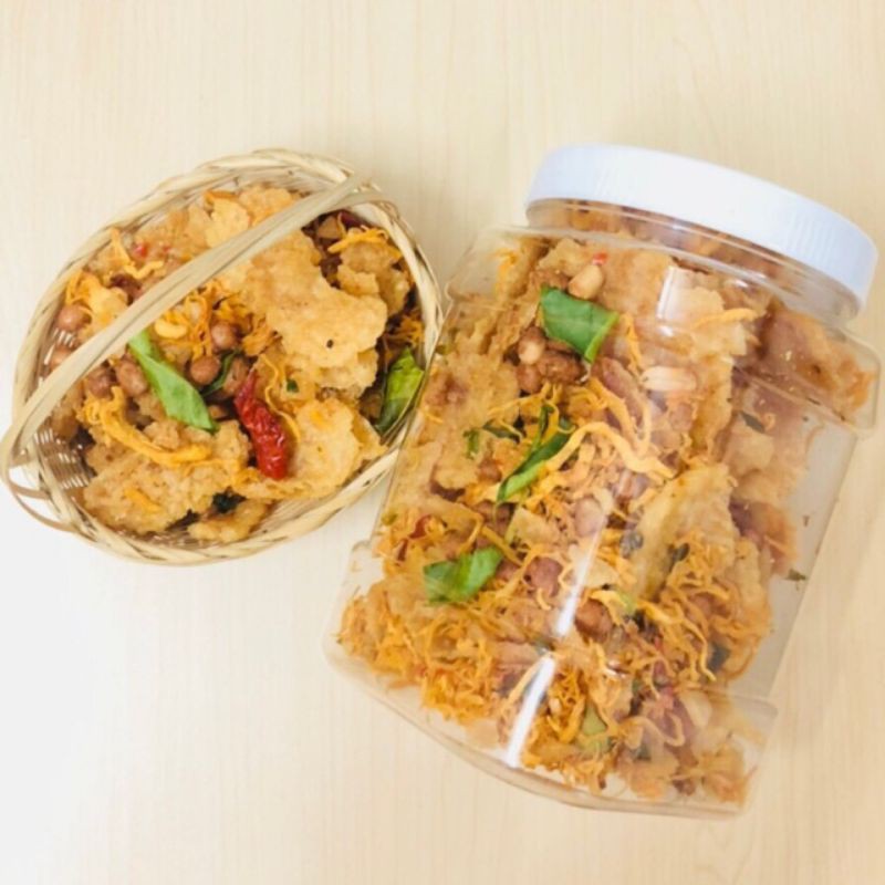 Hộp 300g cơm cháy khô gà bao ngon giòn sườn sụn | ĐỒ ĂN VẶT NGON| BICHNGAN FOOD