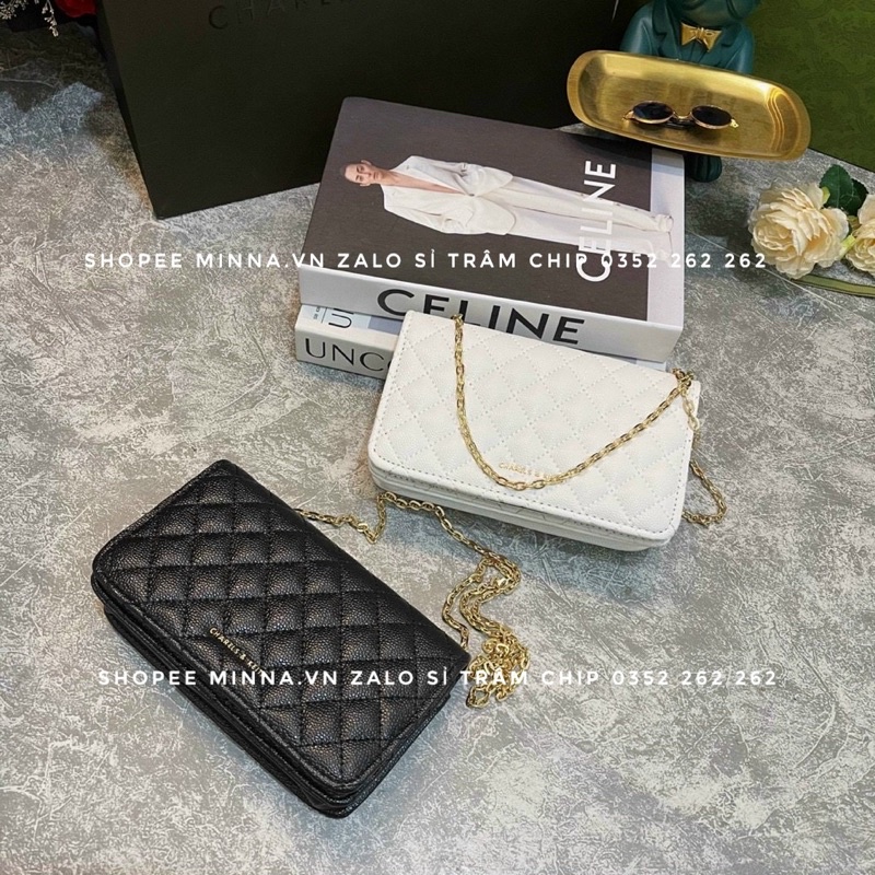 Túi Đeo Chéo Túi Đeo Vai Da Hạt Logo Nổi Size 20cm