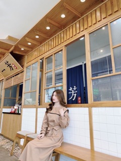 Đầm maxi thủy thủ phối đai eo