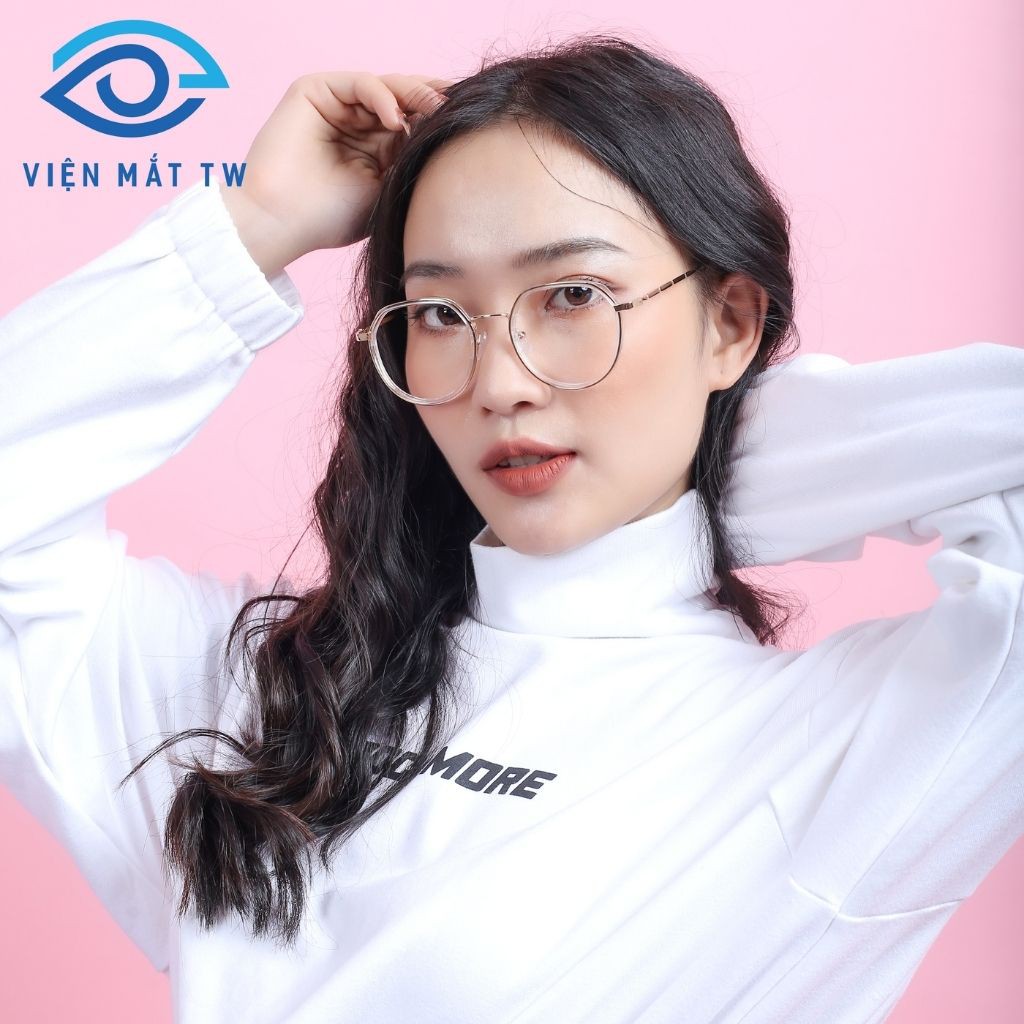 Kính cận thời trang nữ càng cốt kim loại Vienmattw1.Official-2018-Nhận cắt CẬN VIỄN LOẠN chất lượng cao