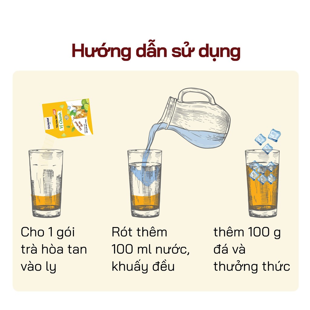 Trà chanh GUNAM (hộp 16 gói x 15g)