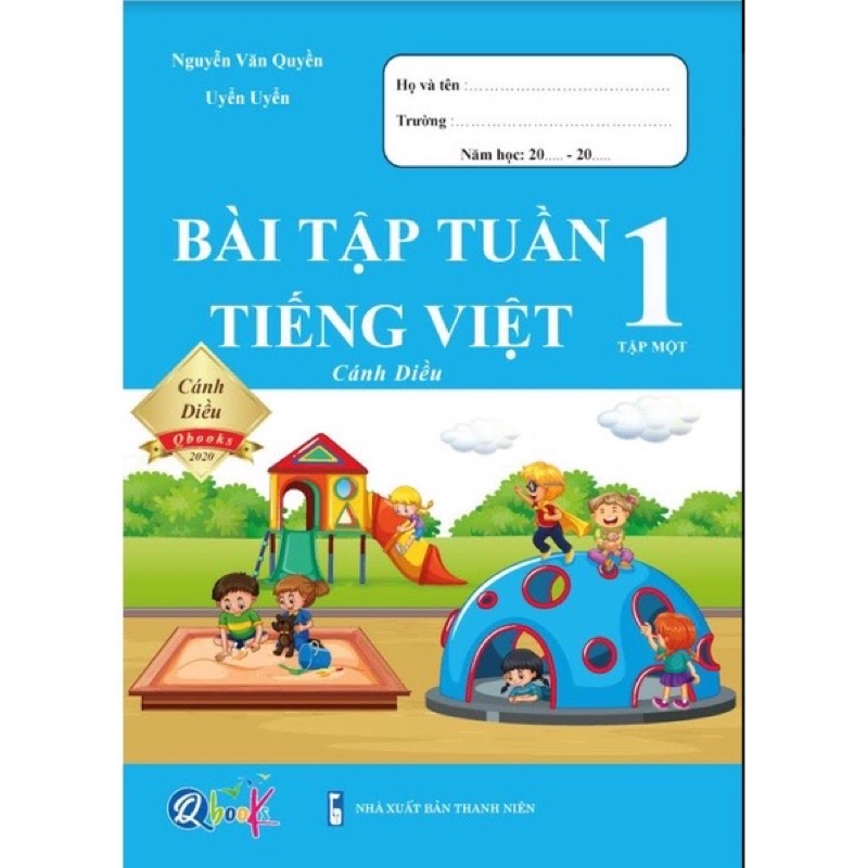 Sách - Combo Bài Tập Tuần, Đề Kiểm Tra Toán - Tiếng Việt Lớp 1 - Học Kì 1 - Cánh Diều (4 cuốn)