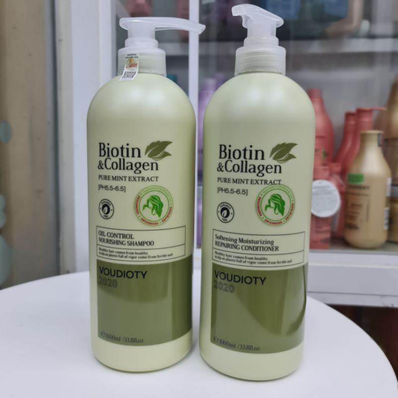 DẦU GỘI XẢ BIOTIN COLLAGEN KIỀM DẦU MƯỢT TÓC 500ml - 1000ML