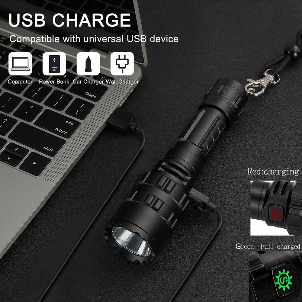 JONYE Đèn Pin LED Mini Sạc USB Siêu Sáng Mang Đi Cắm Trại Tiện Dụng