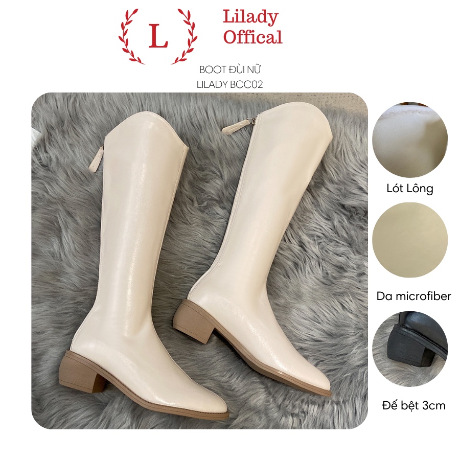 Boot đùi cao cổ đế bệt có séc khoá 3-4 phân cao cổ ulzzang big size | BigBuy360 - bigbuy360.vn