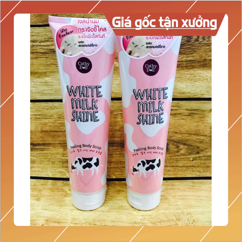 Tẩy da chết toàn thân white milk shine cathy doll 320ml