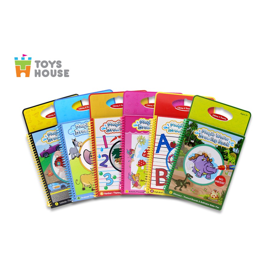 Sách tô màu bút nước thần kỳ ToysHouse  - Đồ chơi giáo dục sớm cho trẻ, giúp phát triển kỹ năng