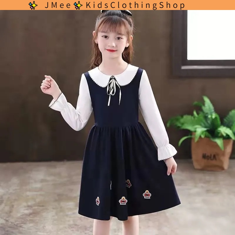 Đầm Công Chúa Mùa Thu Phong Cách Hàn Quốc Mới Cho Bé Gái 3-14 Tuổi sk