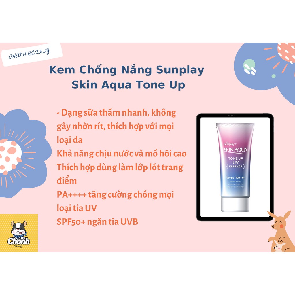 Tinh Chất Chống Nắng Hiệu Chỉnh Sắc Da Sunplay Skin Aqua Tone Up UV Essence SPF50+ PA++++ (50g)