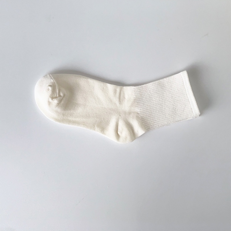 Vớ cotton Phối Ren Mỏng Màu Trơn Dễ Thương Phong Cách Nhật Bản