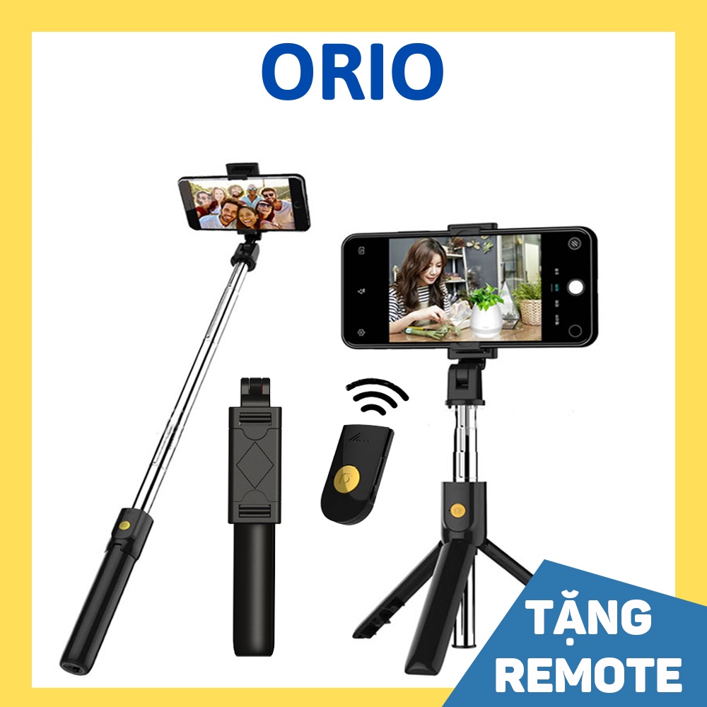 Gậy chụp ảnh tự sướng Bluetooth Tripod K07 3 chân đa năng chống rung xoay 270 độ Giá đỡ điện thoại để bàn để bàn - Orio