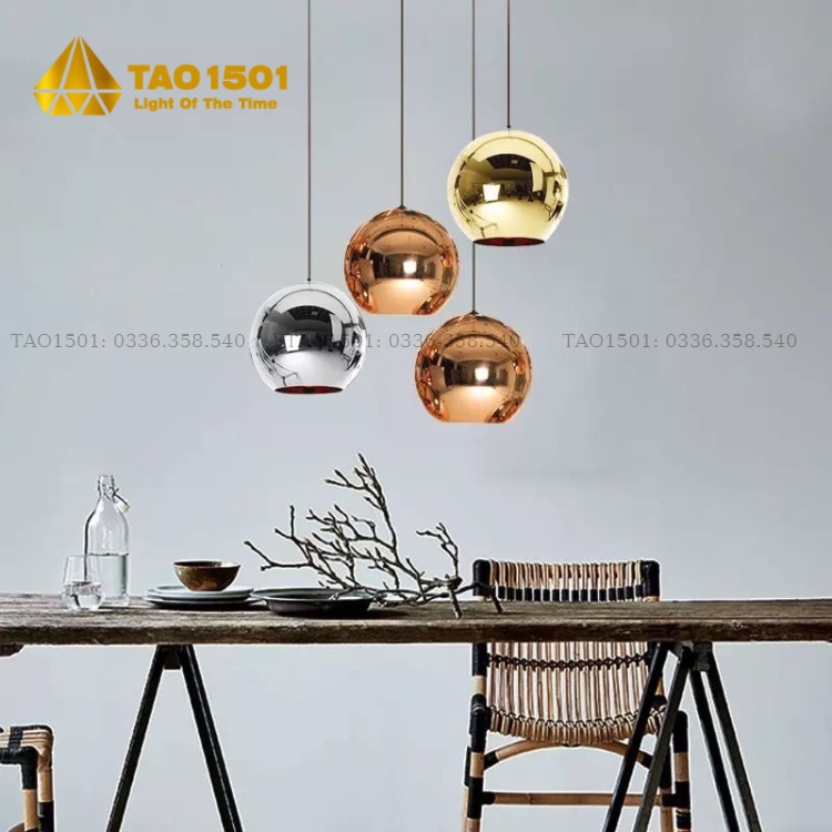 Đèn thả bàn ăn chất liệu thủy tinh cao cấp (Tặng kèm bóng led trang trí)