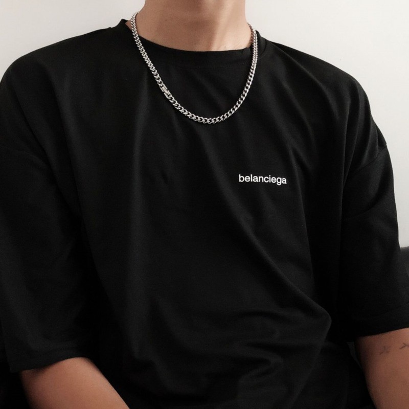 Vòng cổ chuỗi dây xích bằng thép titan phong cách hip hop thời trang xu hướng