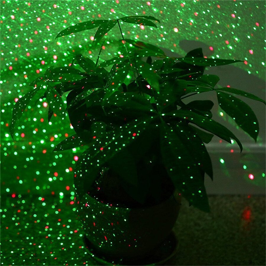 Đèn Chiếu Laser Hình Ngôi Sao Màu Đỏ / Xanh Lá Kèm Điều Khiển Từ Xa Trang Trí Sân Khấu / Giáng Sinh