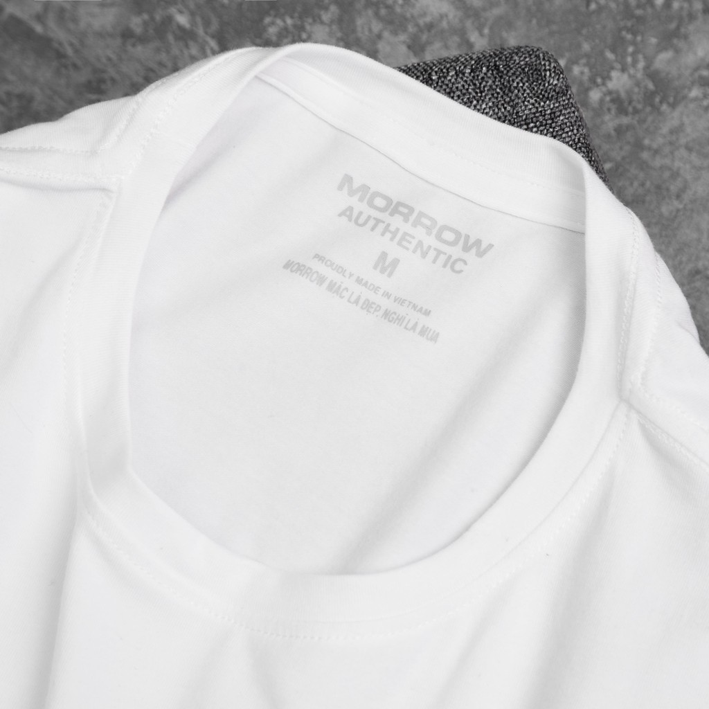 [GIẢM 50%] Áo thun nam cổ tròn MORROW vải Cotton co giãn,dày dặn, form regular fit MR08 | BigBuy360 - bigbuy360.vn