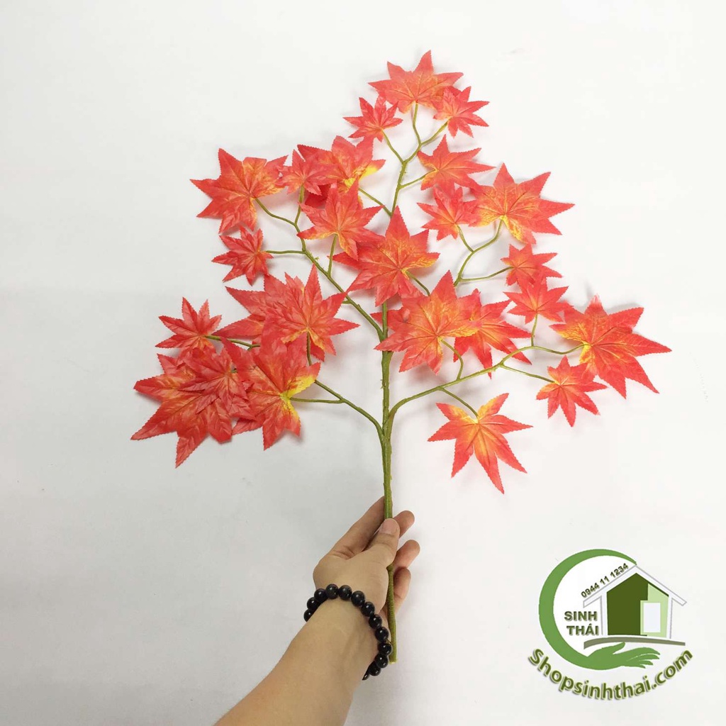 Cành lá phong màu đỏ - Cành lá giả cao cấp