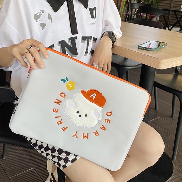 Túi Đựng laptop Thêu Họa Tiết Hoạt Hình Xinh Xắn