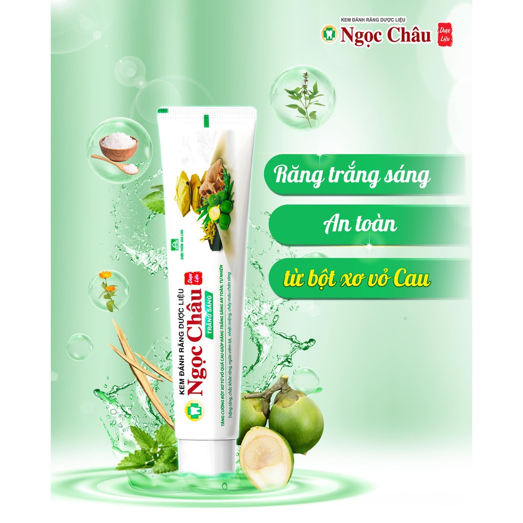 Ngọc châu 100g Kem đánh răng làm trắng răng, sáng bóng